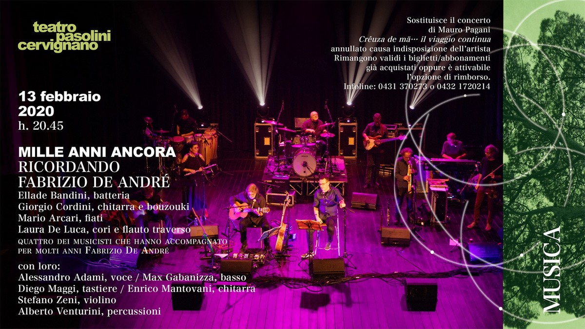 MILLE ANNI ANCORA / Ricordando Fabrizio De Andrè